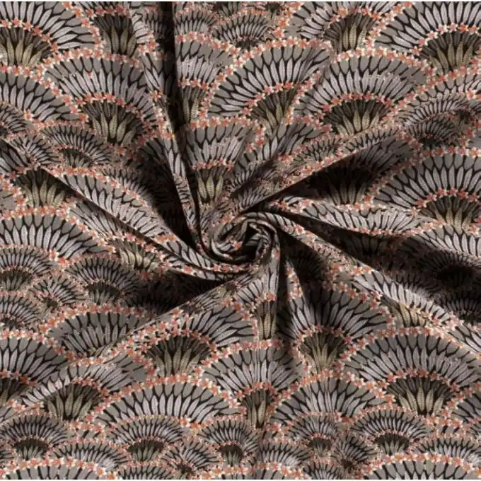 Solange Der Vorrat Reicht Kreppstoff Viskose Federn Schwarz