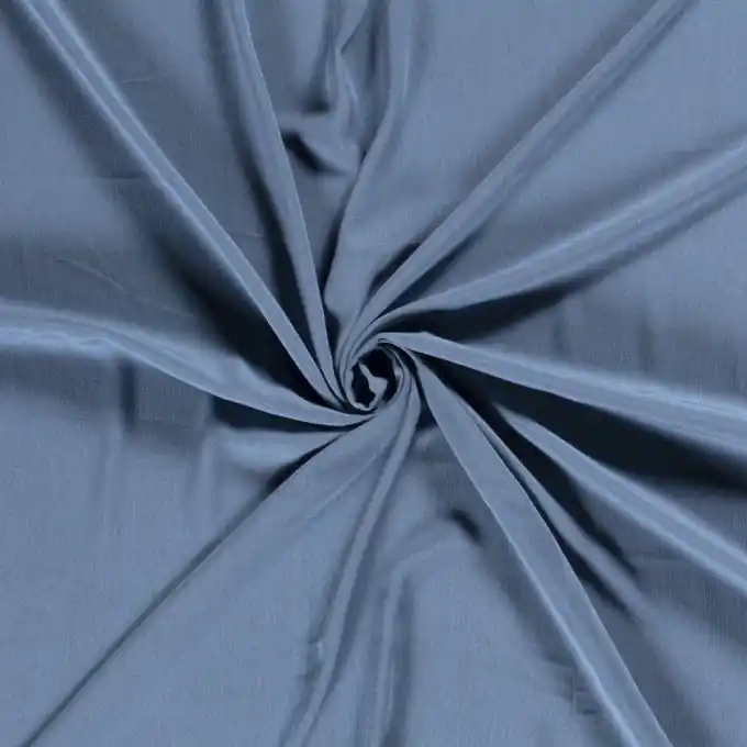 Geprüft Kreppstoff Viskose einfarbig blau