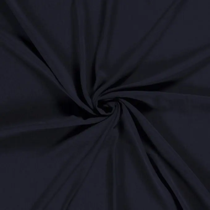Hochwertig Kreppstoff Viskose einfarbig marineblau