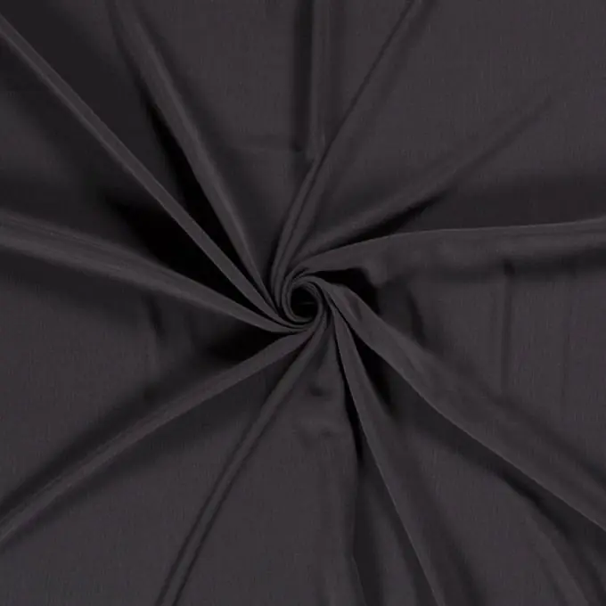 Geprüft Kreppstoff Viskose einfarbig anthrazit