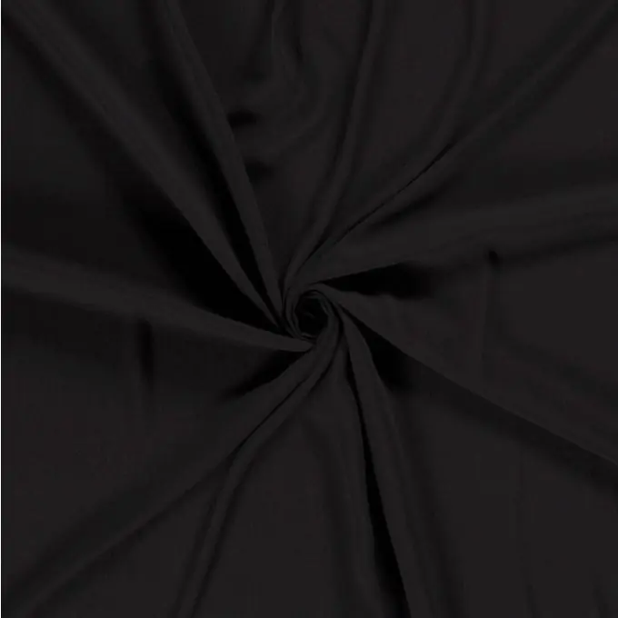 Neue Ware Kreppstoff Viskose einfarbig schwarz