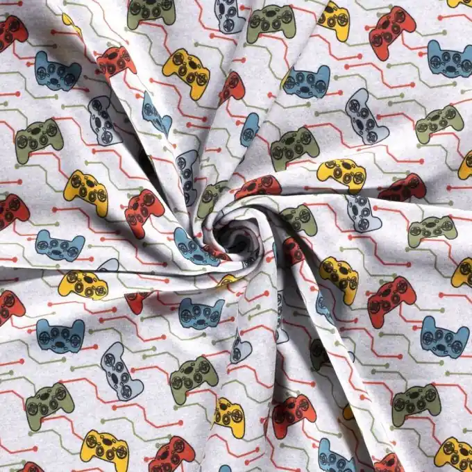 Geld-Zurück-Garantie Sweatshirtstoff Videospiele bunt