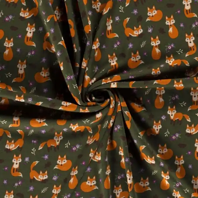 Alpfleece Füchse olivgrün Kostenloser Rückversand