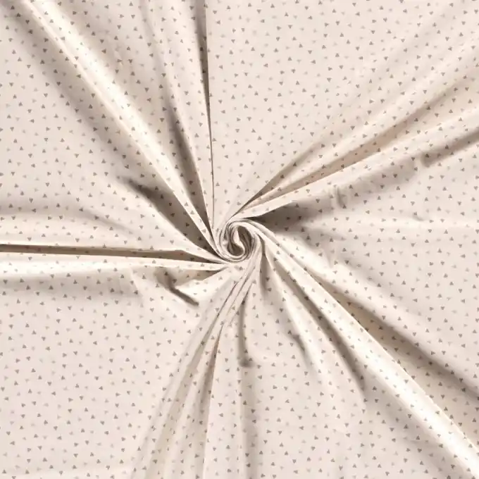 Versand Am Gleichen Tag Baumwolljersey kleine Dreiecke hellbraun