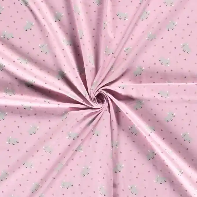 Exklusiv Baumwolljersey Nashorn rosa