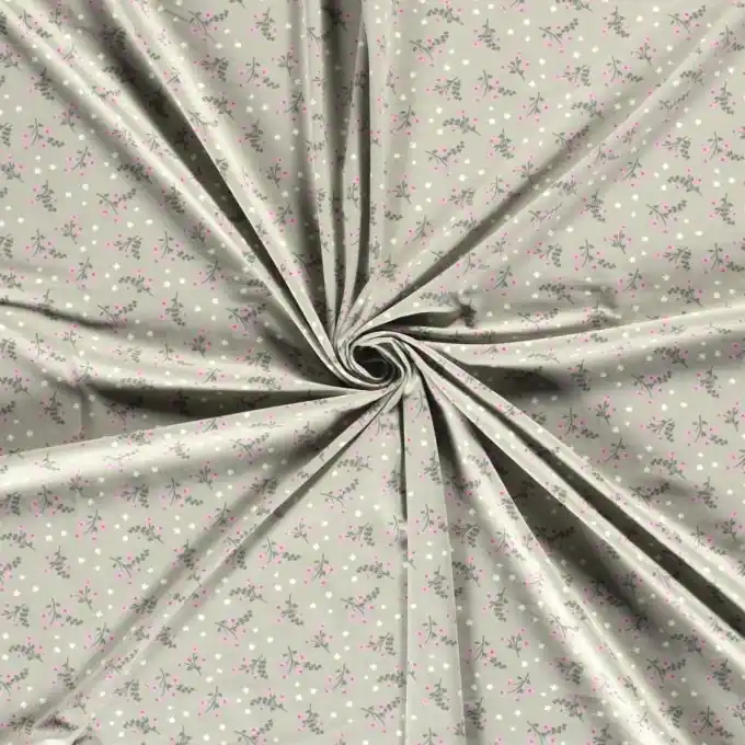 Baumwolljersey Blumenstrauß mintgrün dunkel Solange Der Vorrat Reicht