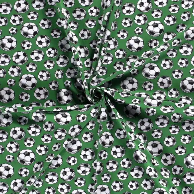 Baumwolljersey Fußball grün Markenware