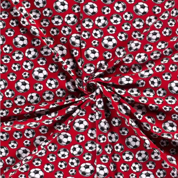 Günstig Baumwolljersey Fußball rot