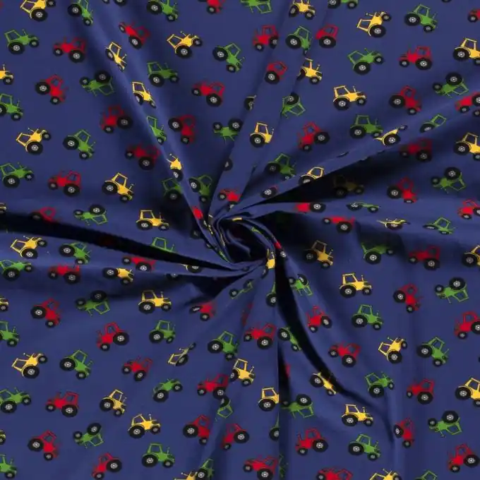 Heute Kaufen Baumwolljersey Traktoren marineblau