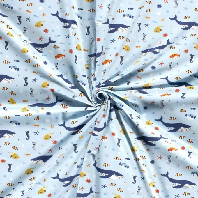 Baumwolljersey Wale babyblau Preiswert