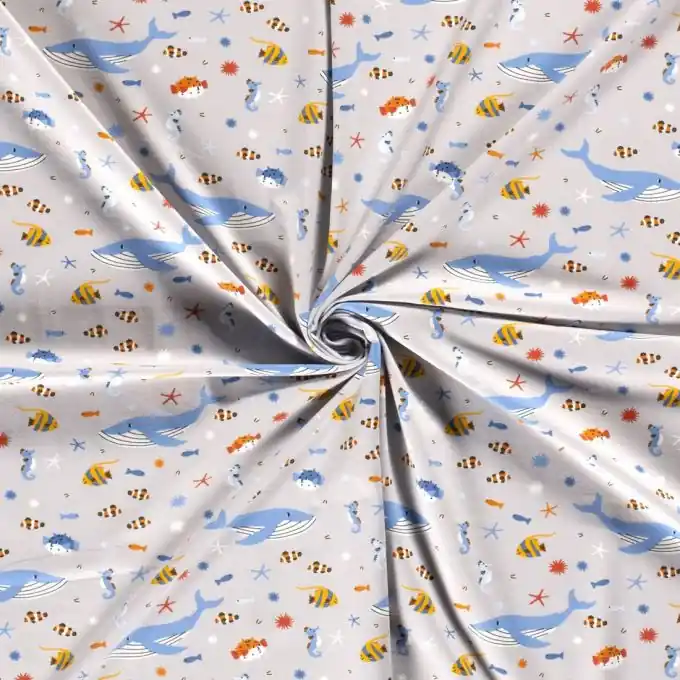 Baumwolljersey Wale hellgrau Expressversand