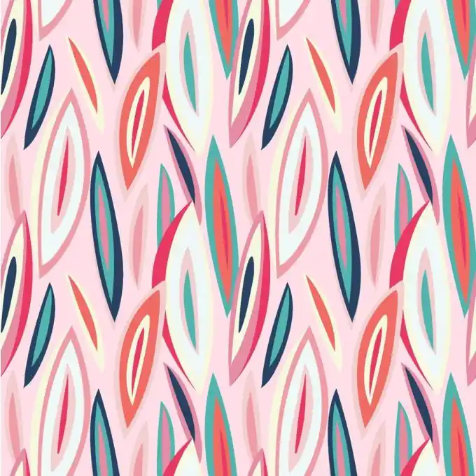 Günstig Baumwolljersey Blätter hellrosa