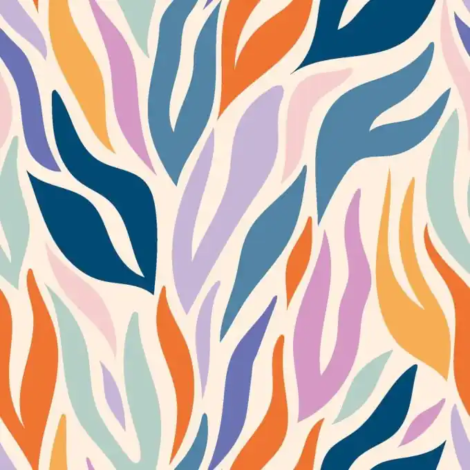 Schnäppchen Baumwolljersey abstrakte Flammen lachsfarben