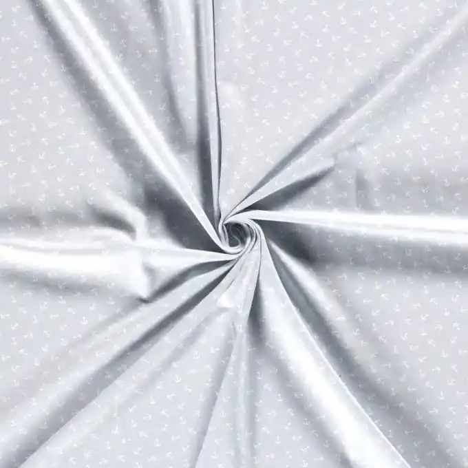 Neu Baumwolljersey kleine Anker babyblau