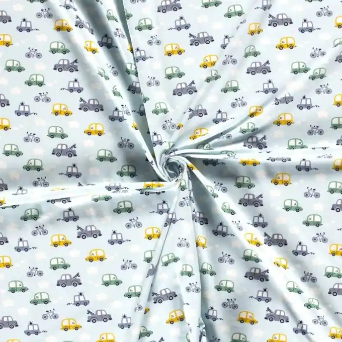 Baumwolljersey Stadtverkehr babyblau Super-Preis