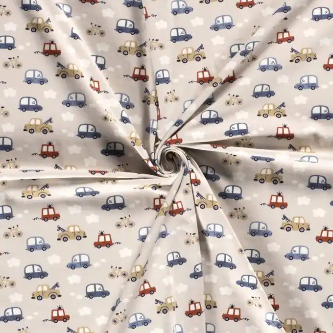 Baumwolljersey Stadtverkehr beige Schneller Versand