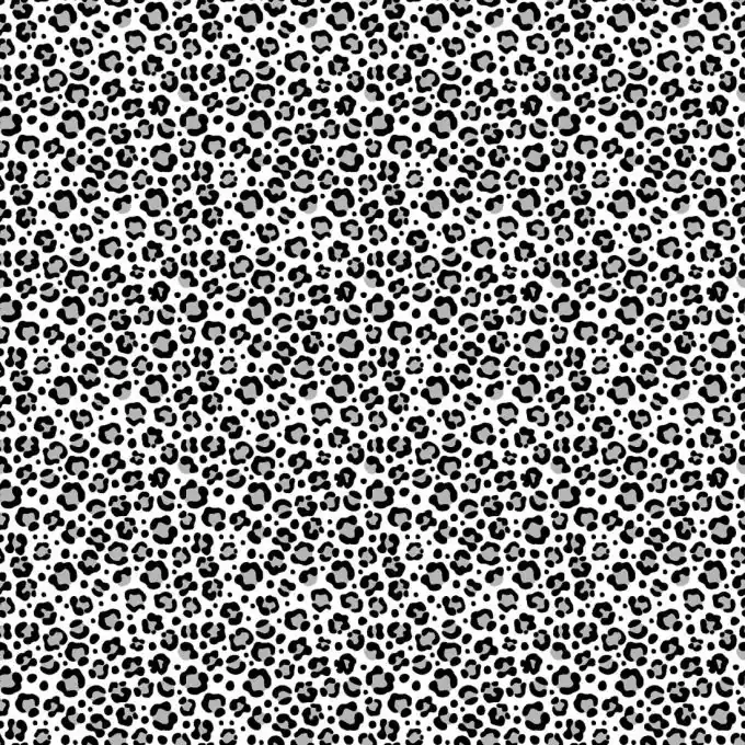 Echt Baumwolljersey Leopardenmuster weiß