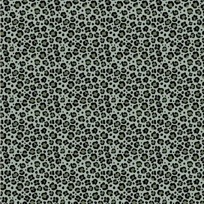 Baumwolljersey Leopardenmuster mintgrün Direktkauf