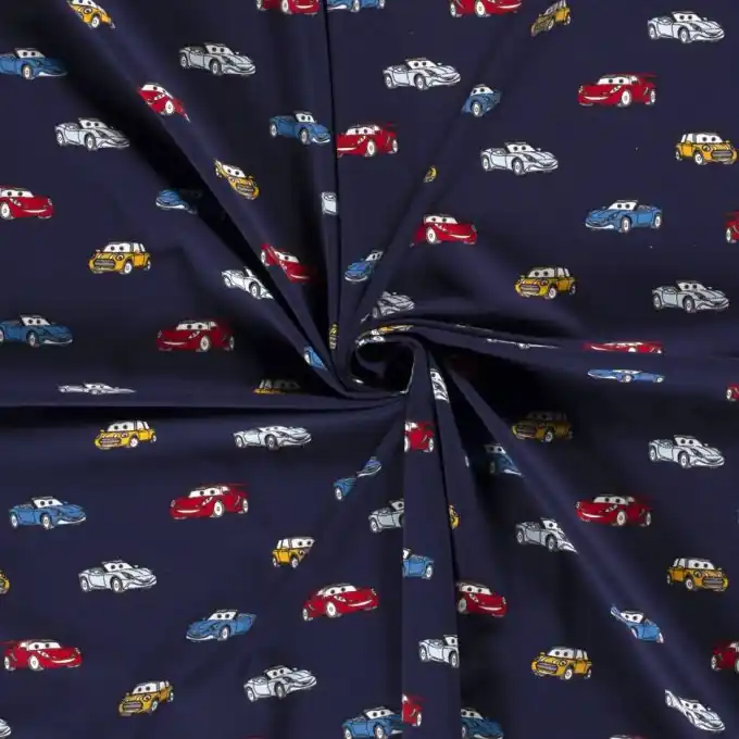Baumwolljersey Autos marineblau Neue Kollektion