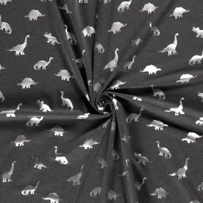 Solange Der Vorrat Reicht Baumwolljersey Dinos dunkelgrau