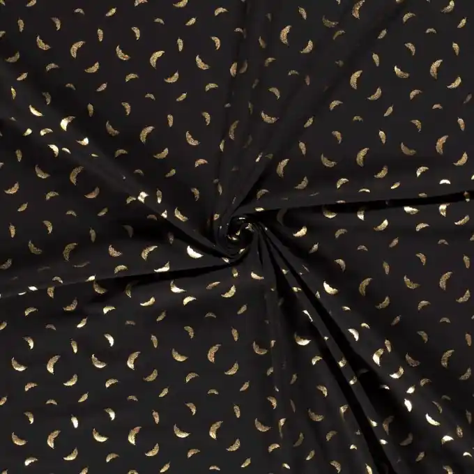 Garantierte Lieferung Baumwolljersey Monde schwarz