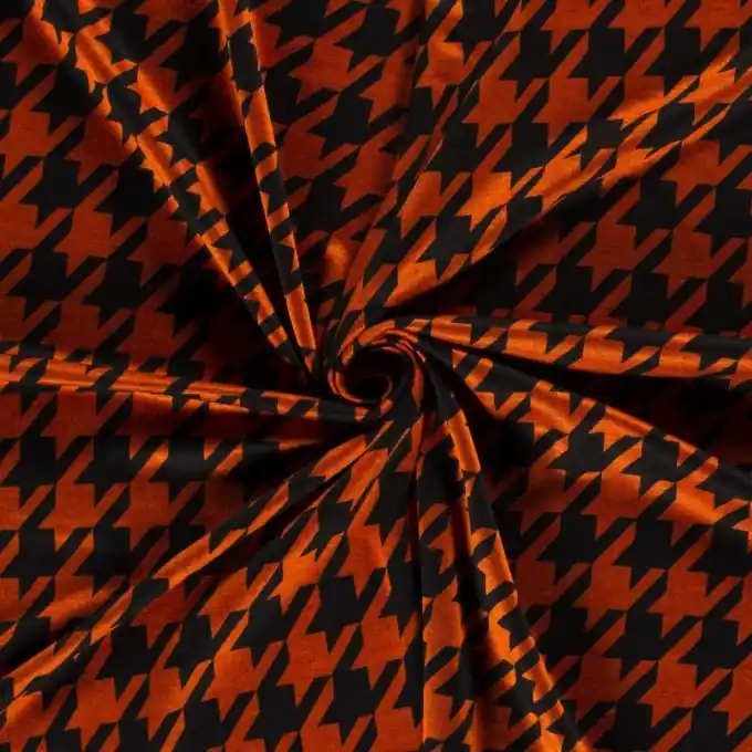 Viskosejersey Hahnenfuß rot/schwarz Knallerangebot