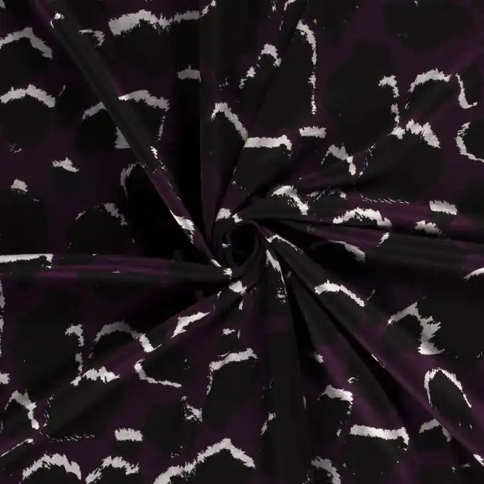 Original Viskosejersey Flecken bordeauxrot