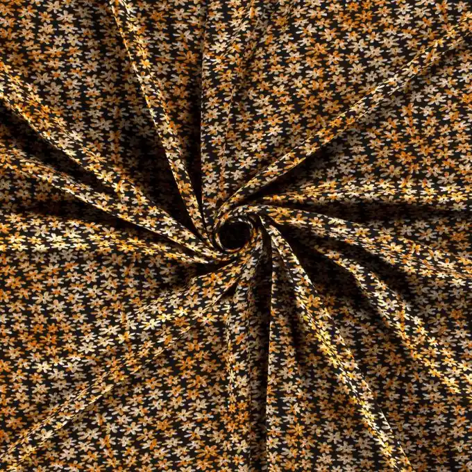 Nur Für Kurze Zeit Viskosejersey Gänseblümchen ockergelb