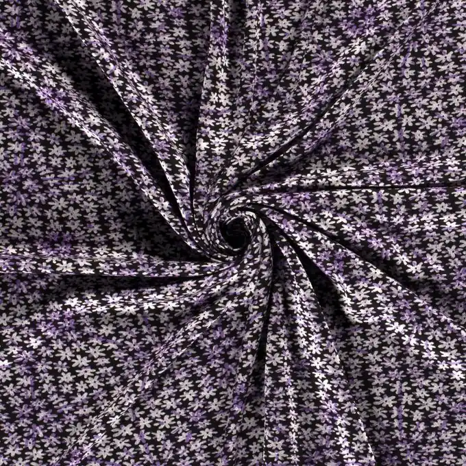 Viskosejersey Gänseblümchen lila Sofort Bestellen