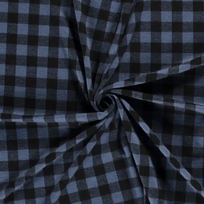 Premium Polyester-Flanell Karos blau