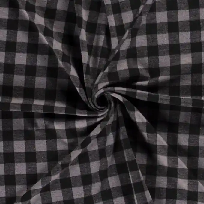 Polyester-Flanell Karos grau Top-Seller