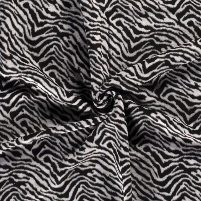 Top-Angebot Wollstoff Zebra weiß schwarz