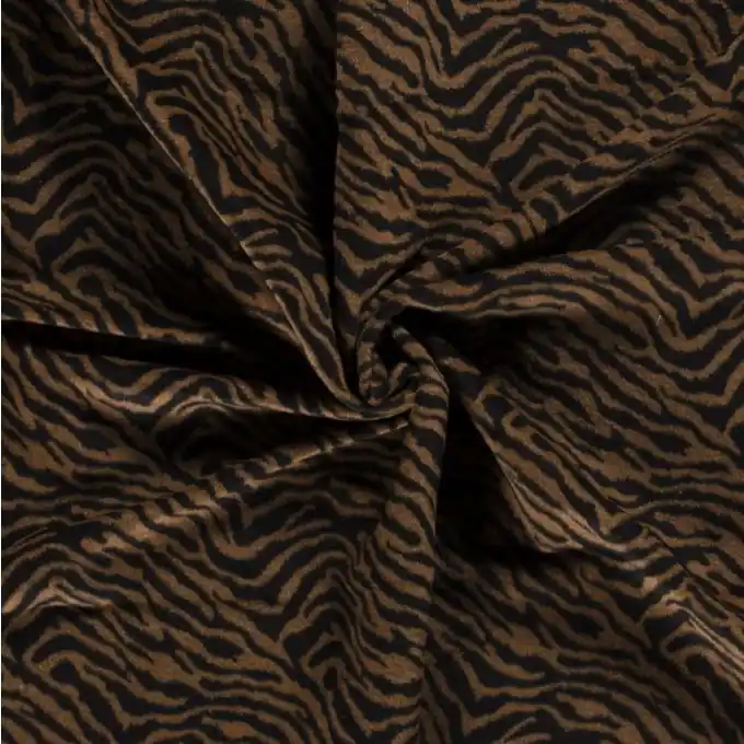 Wollstoff Zebra kamell schwarz Sofort Bestellen