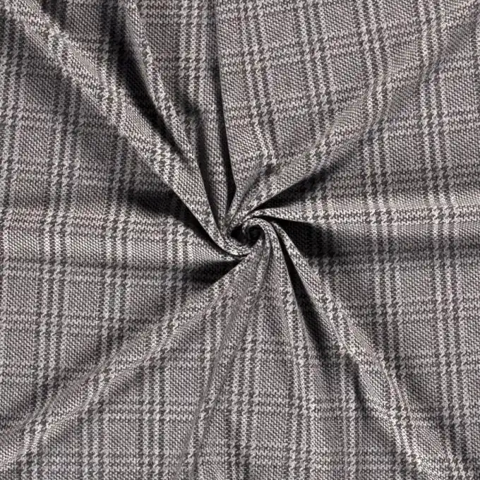 Markenprodukt Wollstoff Zick-Zack grau