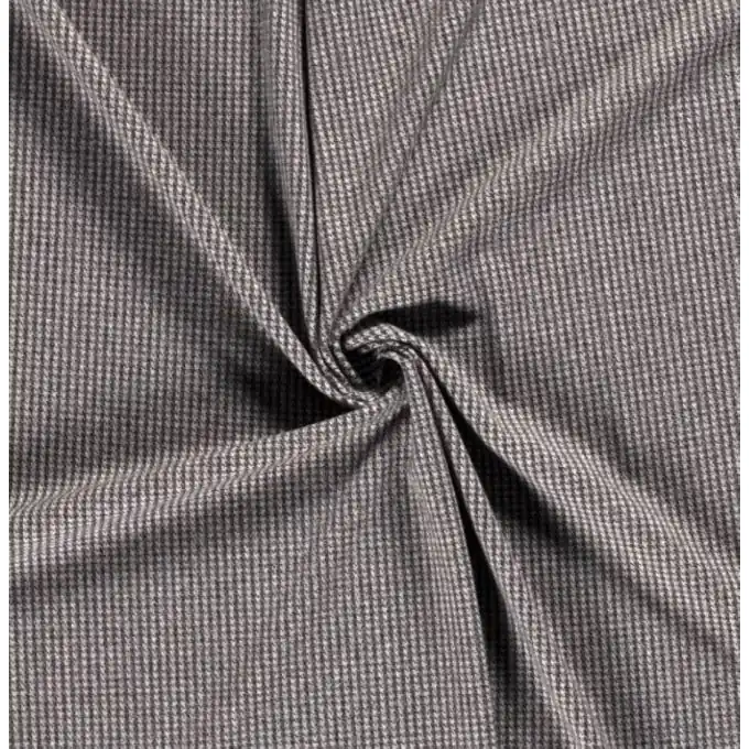 Schwerer Wollstoff Hahnentritt Grau 150cm Breit Neu Im Sortiment