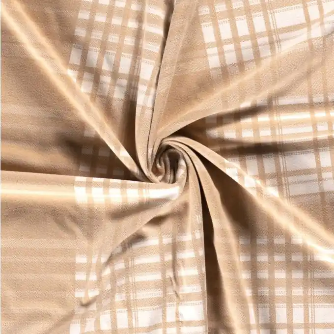 Wollstoff Karos beige Nur Für Kurze Zeit