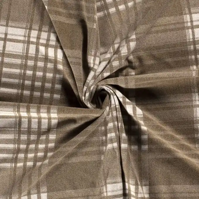 Jetzt Bestellen Wollstoff Karos khaki