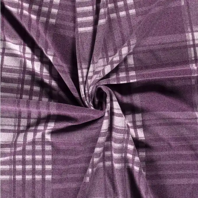 Wollstoff Karos pflaume Online Kaufen