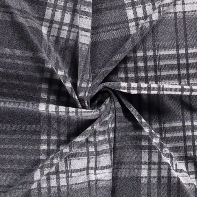 Knallerangebot Wollstoff Karos anthrazit