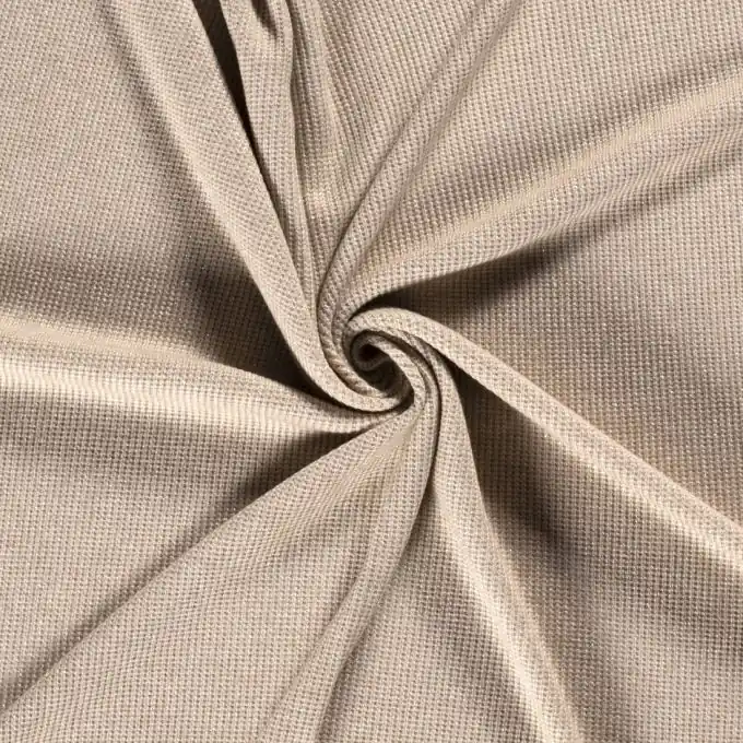 Heißes Angebot Strickstoff lurex beige