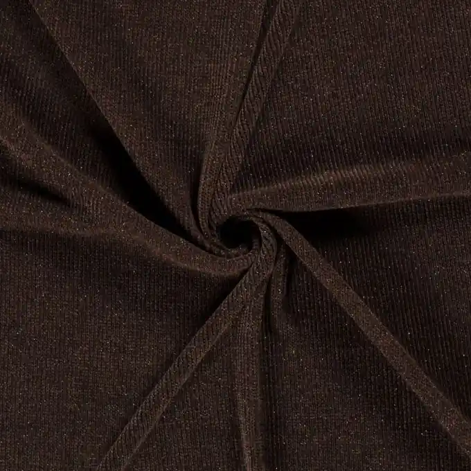 Angebot Strickstoff Relief Lurex dunkelbraun