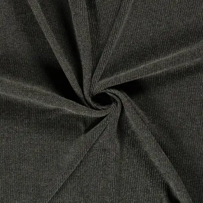 Kostenloser Versand Strickstoff Relief Lurex waldgrün