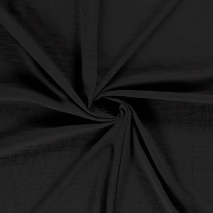 Direktkauf Strickstoff Knitteroptik schwarz