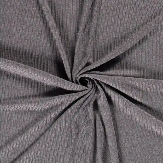 Strickstoff Stretch Relieflinien Mausgrau Preis Gesenkt