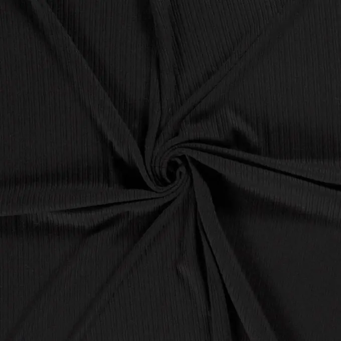 Ab Werk Strickstoff Stretch Relieflinien schwarz