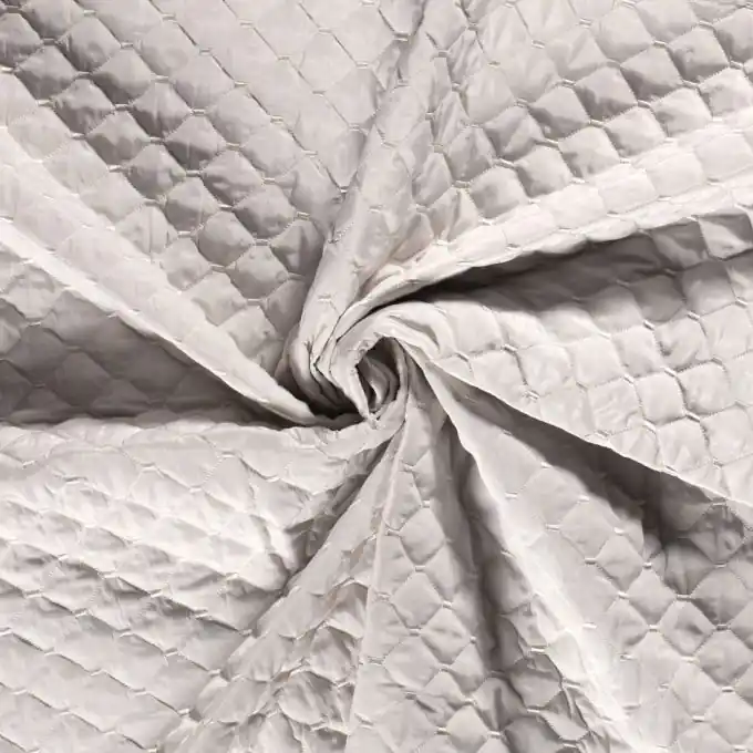 Steppstoff Rauten einfarbig creme Begrenztes Angebot