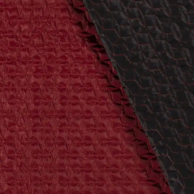 Echt Steppstoff einfarbig rot