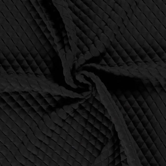 Steppstoff Rauten Viskose schwarz Jetzt Kaufen