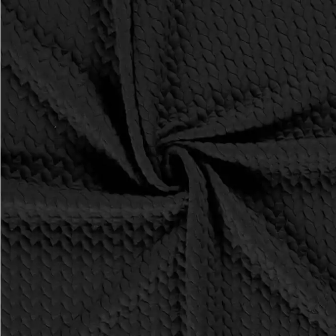 Steppstoff Blüten Viskose schwarz Schnäppchen