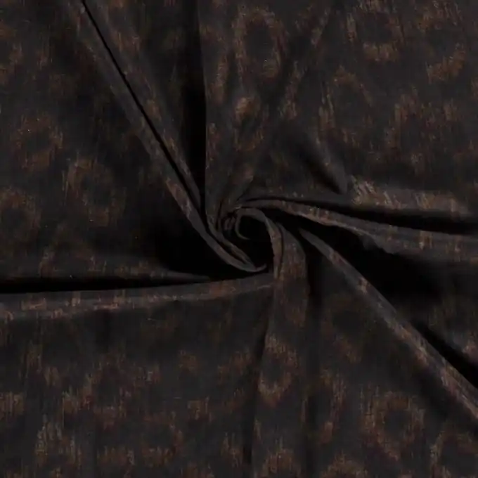 Strickstoff Milano Tierprint orange schwarz Saisonangebot